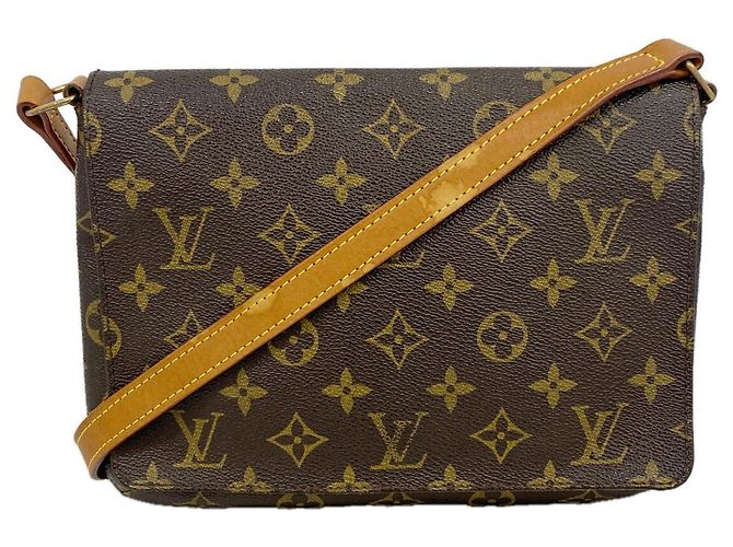 Borsa a tracolla Louis Vuitton Monogram Musette Tango Marrone