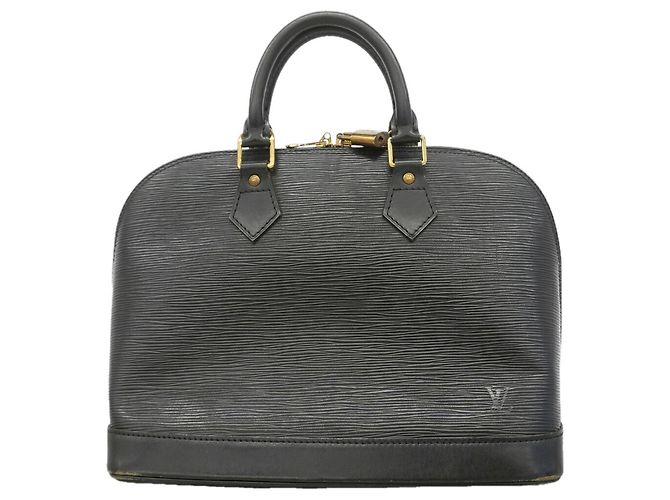 Louis Vuitton Alma Epi Handtasche Schwarz