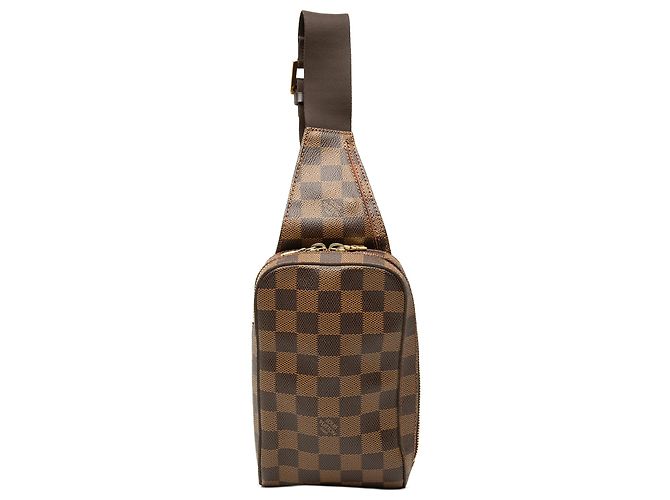 Louis Vuitton Brown Damier Ebene Geronimos Marrone