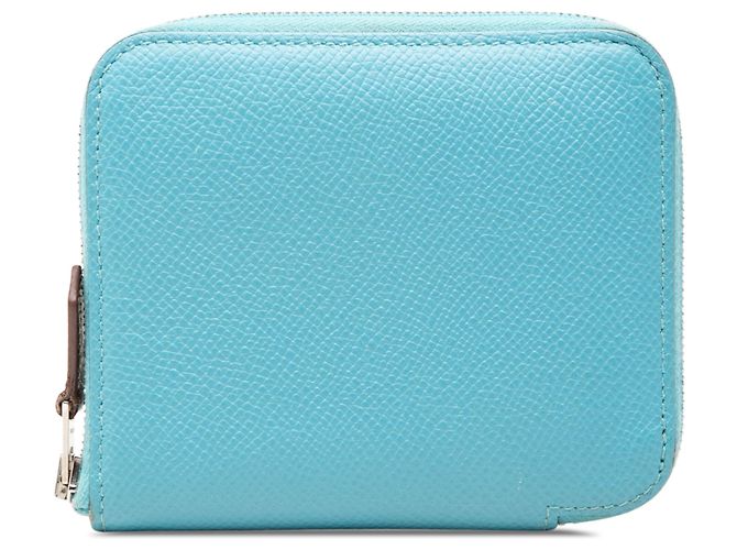 Cartera compacta Hermès Blue Epsom Azap Silk Azul Azul claro