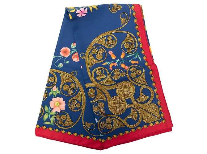 Foulard di seta Hermès Blue Arabesques 90