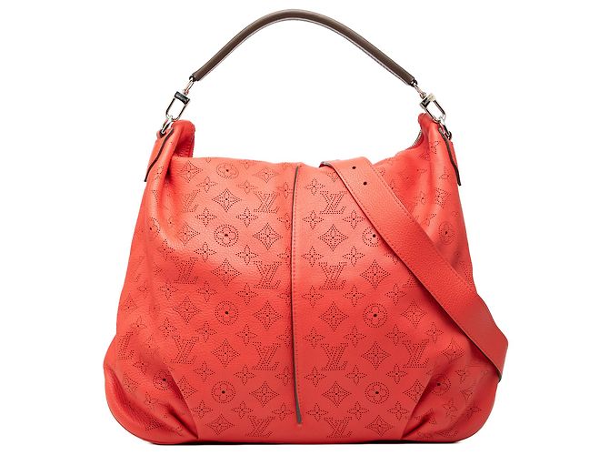 Louis Vuitton Red Monogram Mahina Selene MM Rosso