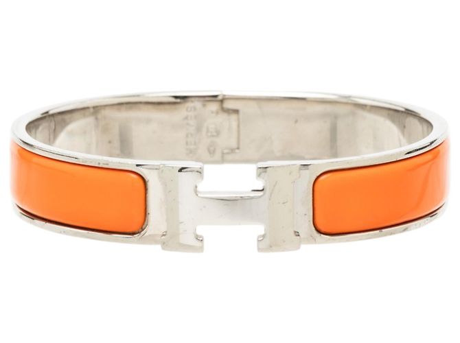 Pulsera Clic H PM de esmalte estrecho Orange Hermès Naranja