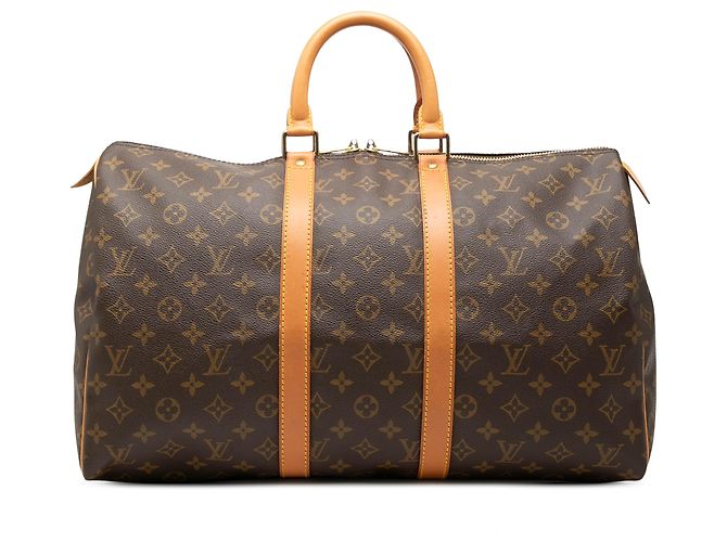 Louis Vuitton Brown Monogram Keepall 45 Marron