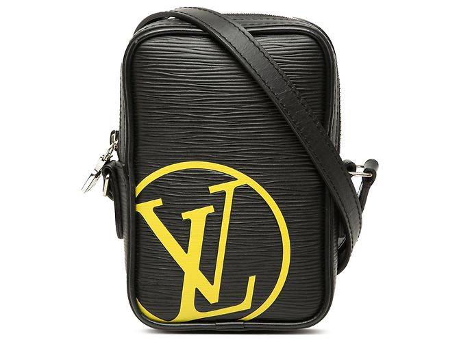 Louis Vuitton Black Epi Initials Danube PPM Preto