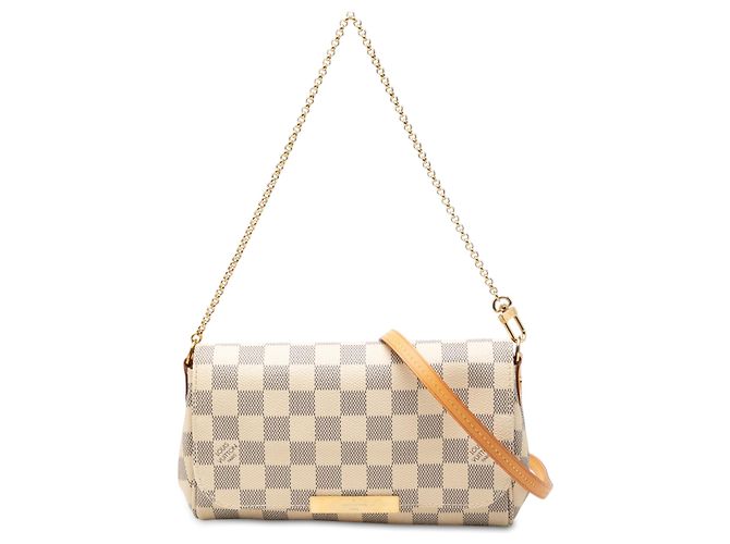 Louis Vuitton White Damier Azur Favorite PM Blanc