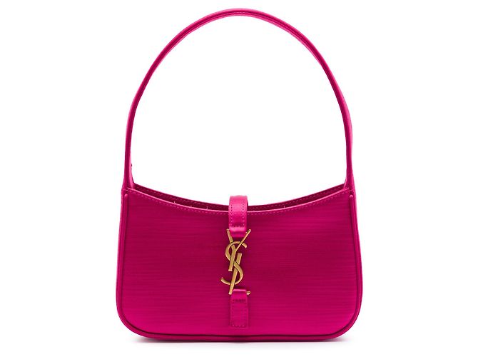 Saint Laurent Pink Mini Satin Le 5 a 7 Rosa
