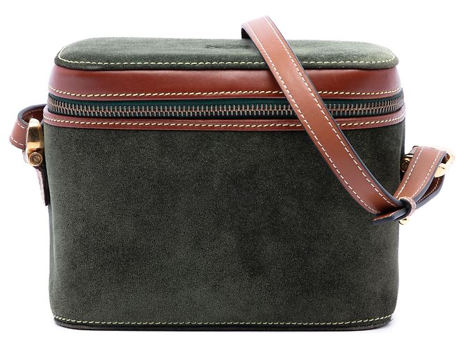 Bolsa Vanity Anagram LOEWE em camurça verde Verde escuro