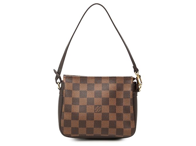 Louis Vuitton Brown Damier Ebene Trousse Pochette Marrone