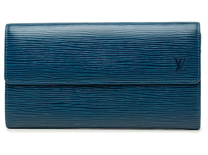 Louis Vuitton Blue Epi Sarah Long Wallet