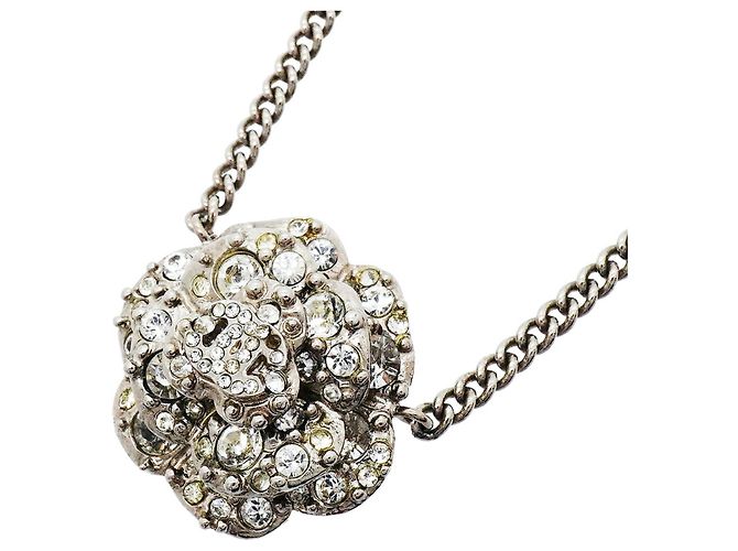 Collar Camelia Plateado Chanel Plata