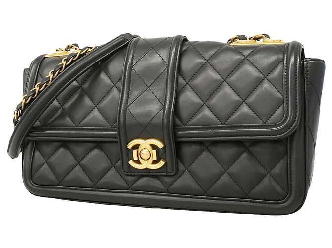 Borsa a tracolla Chanel Matelassé Nero