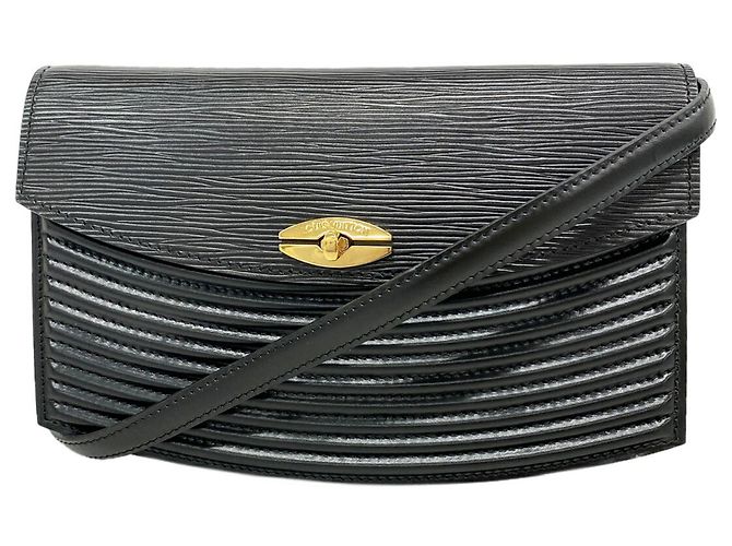 Borsa a tracolla Louis Vuitton in pelle Epi Nero