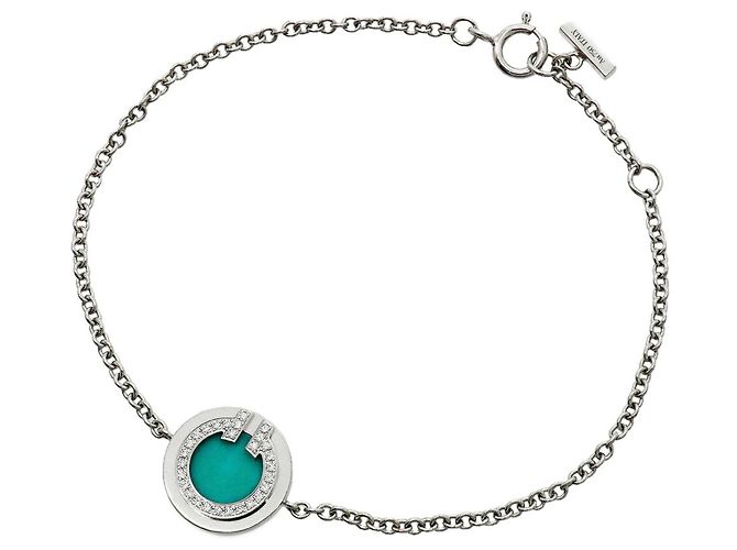 Pulsera con dije de círculo Tiffany & Co. TTWO Azul