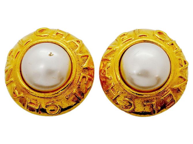 Orecchini a clip Chanel placcati in oro D'oro