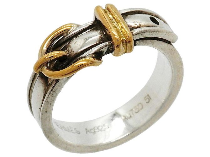 Ring Hermès Anello Hermes Ceinture in Oro Giallo e Argento