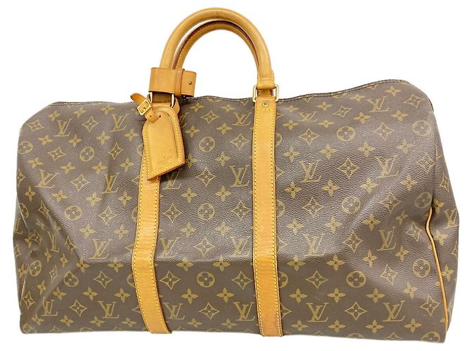 Louis Vuitton Boston Monogram Keepall 50 Marrone