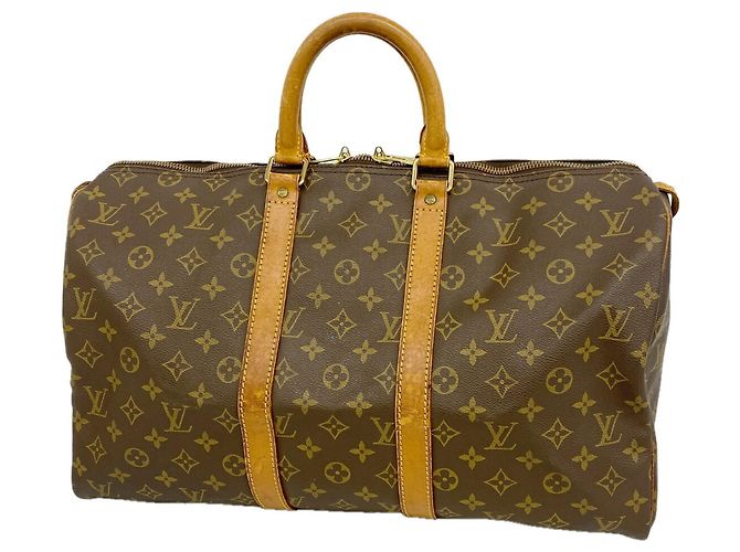 Bolsa Louis Vuitton Boston Monogram Keepall 45 Marrom