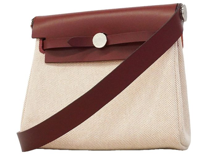 Hermès Bolso de hombro Hermes Herbag Zip Mini Roja