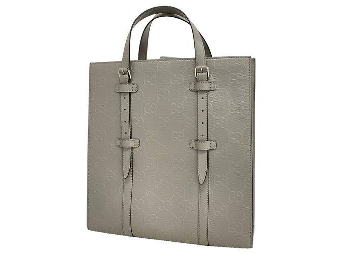 Sac cabas Gucci en cuir gris Marron