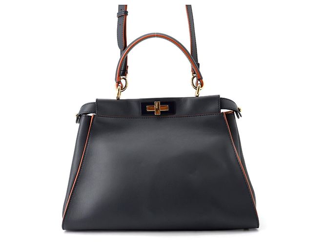 Borsa Fendi Peekaboo Regular Blu navy