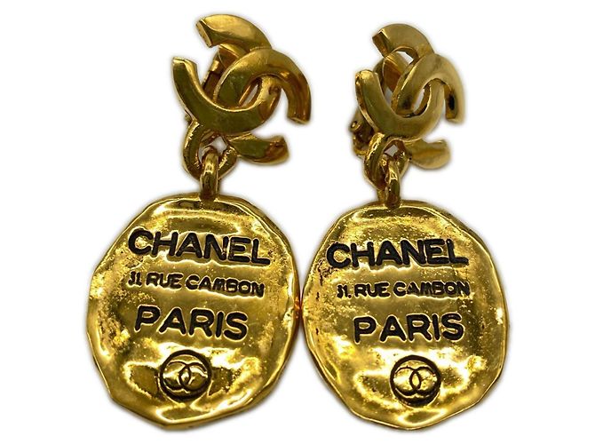 Orecchini a clip Chanel Coco Mark Cambon D'oro