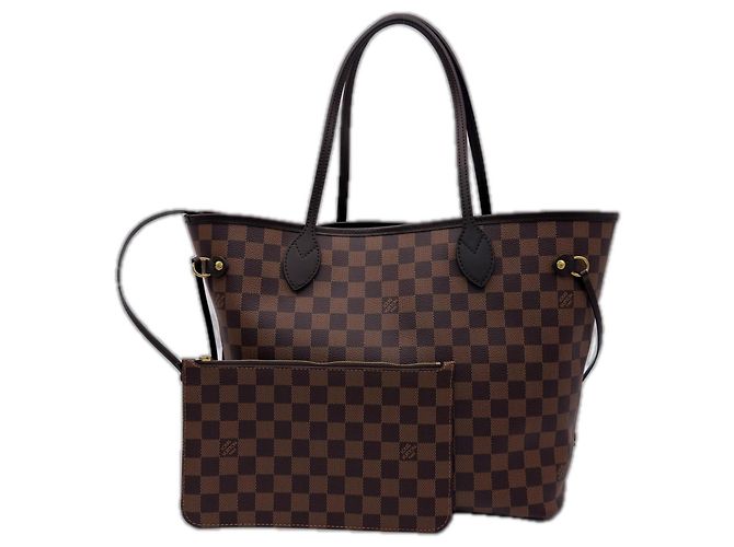 Louis Vuitton Damier Neverfull MM Handtasche Braun Beige