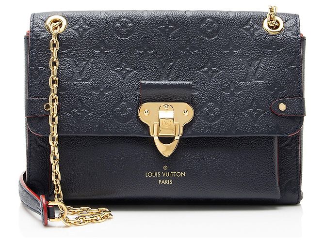 Borsa a tracolla Louis Vuitton Monogram Empreinte Vavin PM Blu