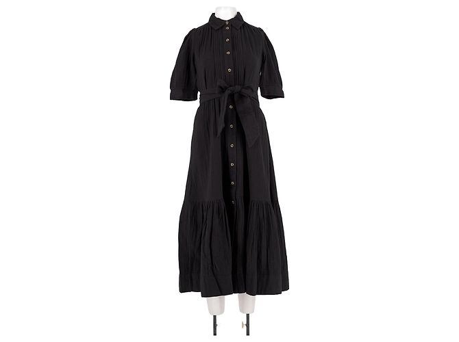 Autre Marque Vestido de algodón negro ME+EM