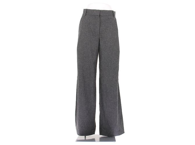 Massimo Dutti Graue gestreifte Hose