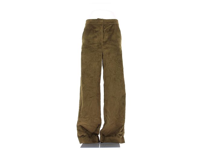 Pantalones Veronica Beard caqui de algodón Talla 6