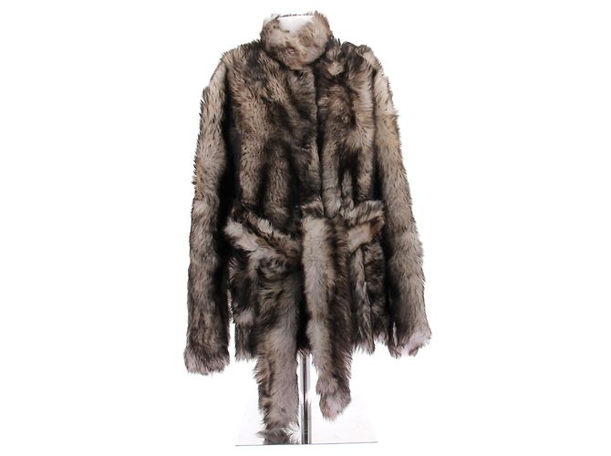 Autre Marque Pelliccia marrone e beige