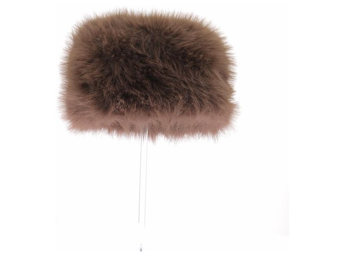 Autre Marque Chapka en fourrure marron Brown