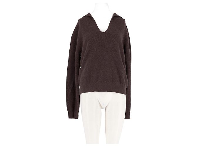 Autre Marque Brauner Kaschmirpullover