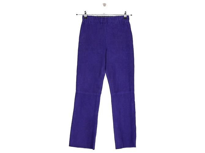 Autre Marque Calças retas roxas Roxo