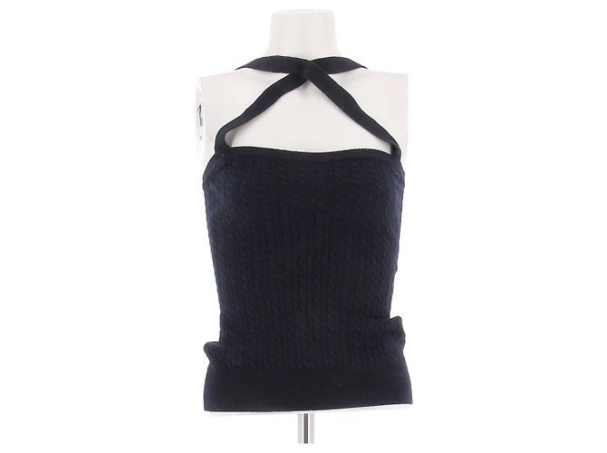 Autre Marque Marineblaues Cashmere-Top
