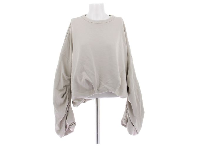 Dries Van Noten Beiger Pullover mit Plissee-Details