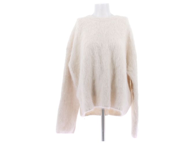 Totême Oversize-Pullover in Creme aus Alpaka Beige