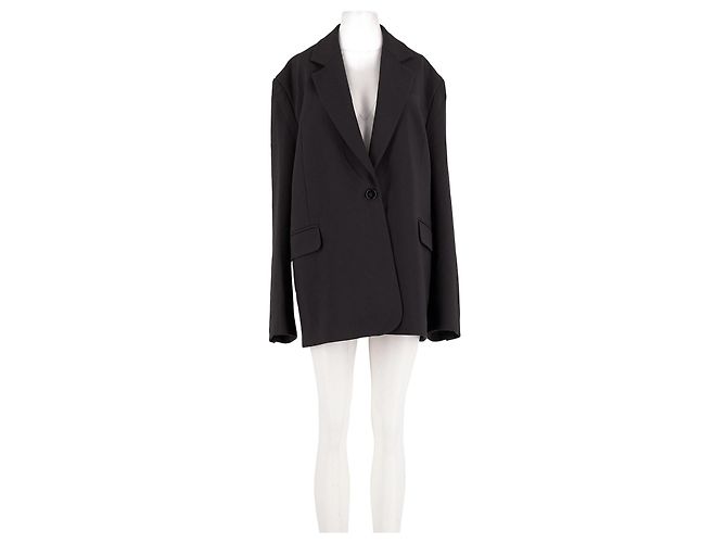 Autre Marque Blazer in cotone nero BAZILIKA
