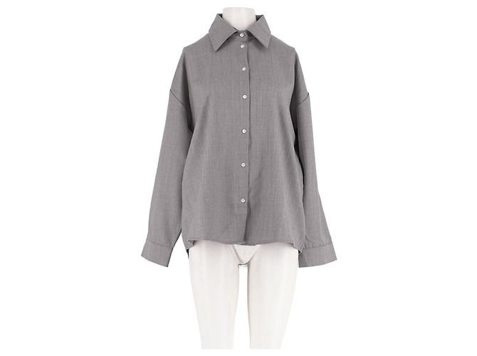Autre Marque Camisa de lã cinza SELIIJAN M