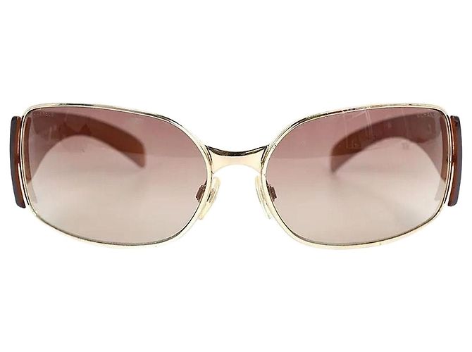 Chanel Wraparound Sunglasses Brown