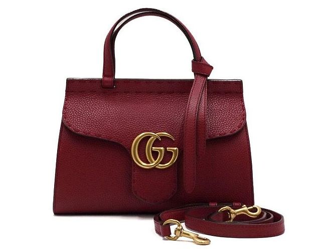 Gucci Mini Tote com Alça de Mão e Ombro Vermelho