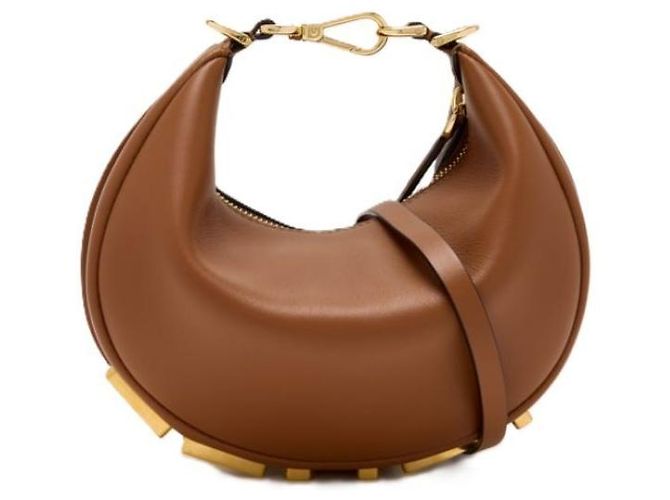 Fendi Mini bolsa hobo de couro Marrom