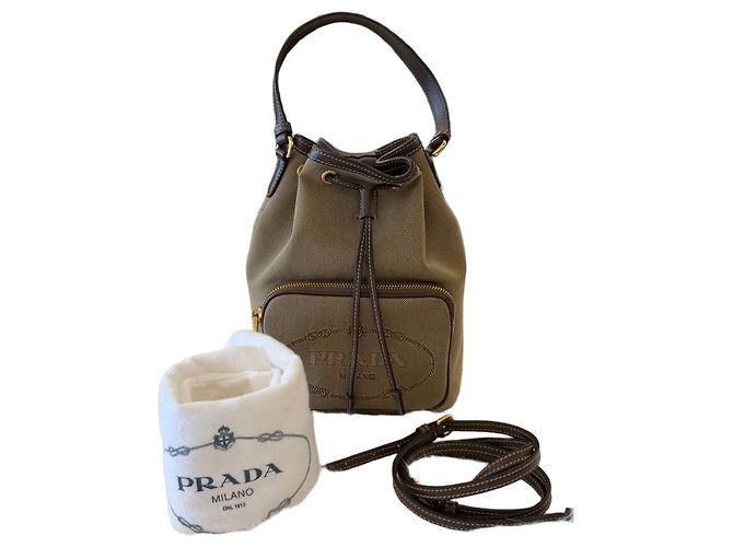 Prada Sac seau Heritage Beige Marron