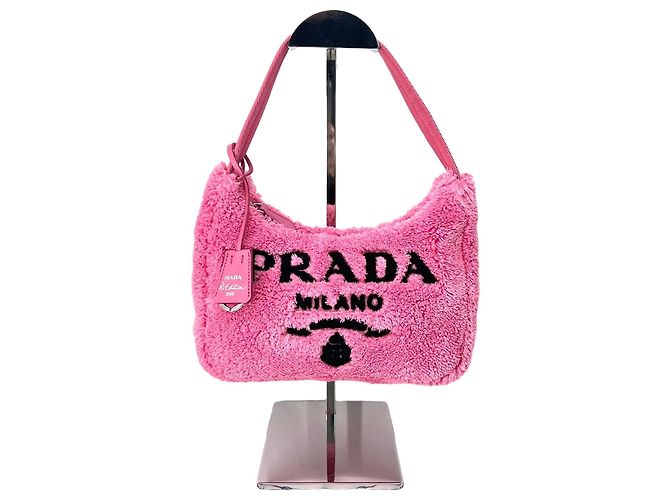 Prada Reedition Terry Mini Hobo Bag Pink