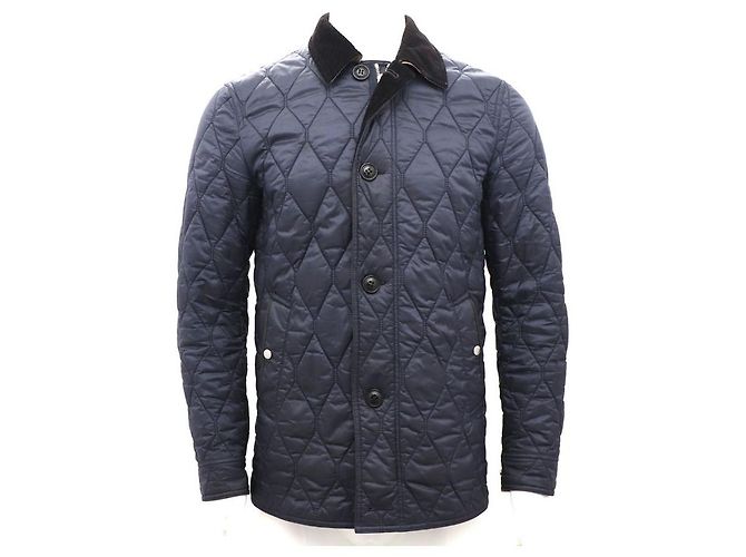 Burberry Diamond Quilted Jacket Blue
