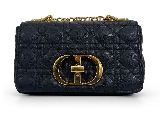 Dior Borsa a tracolla Carriage Suppl in pelle Small Nero