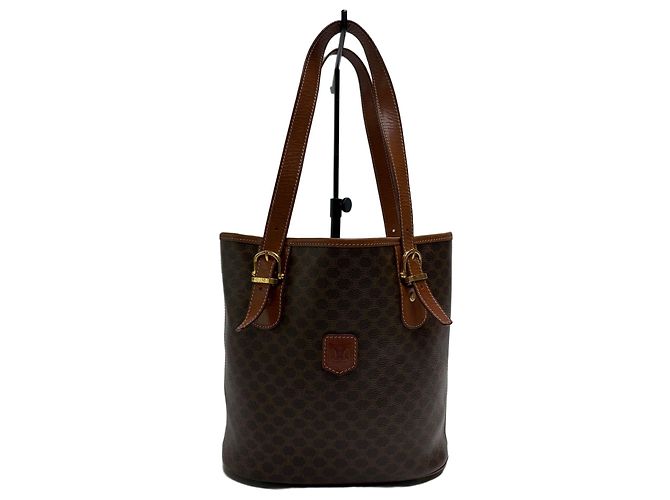 Borsa a secchiello a tracolla Céline marrone pelle