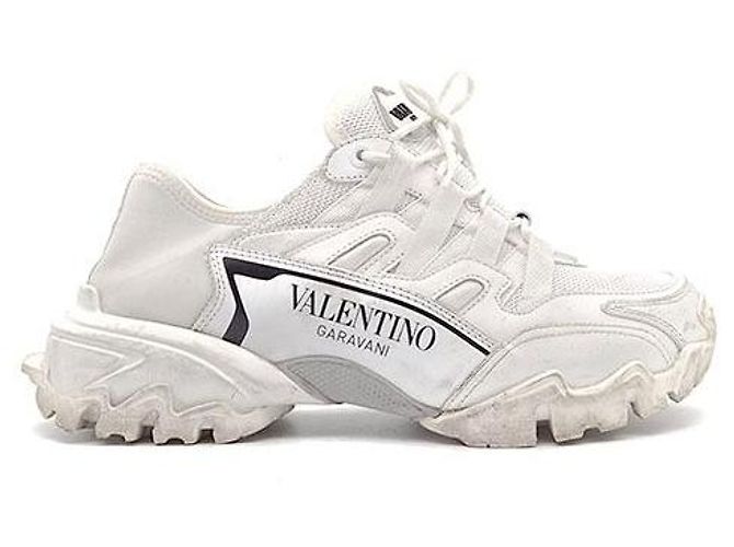 Sneakers Climber Valentino in pelle bianca Bianco