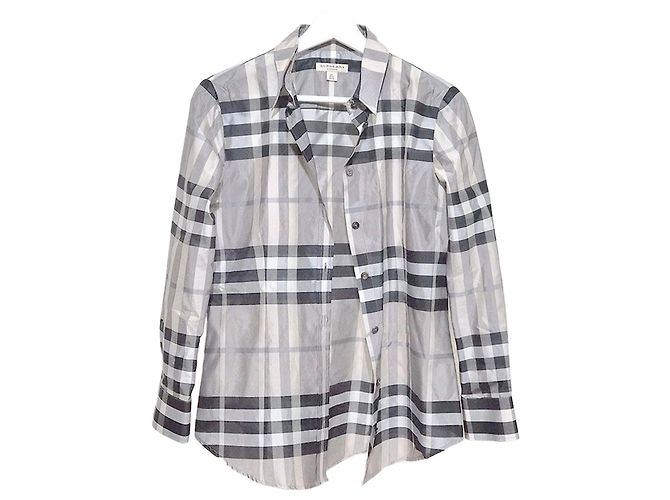 Camicia Burberry in seta a quadri Multicolore